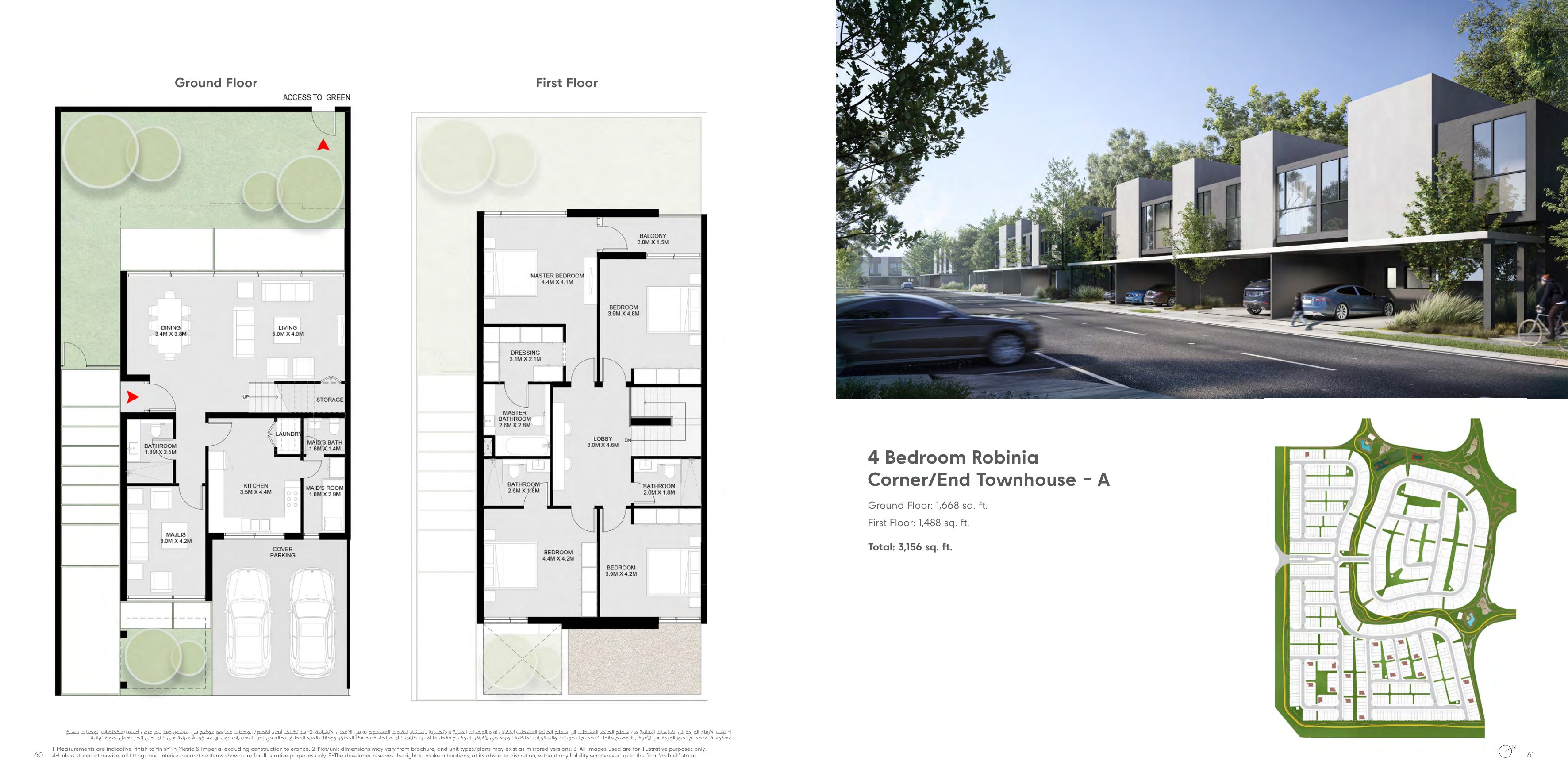 4 Bed Corner Townhouse
